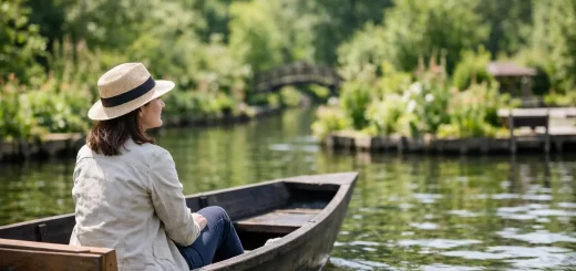 Découvrez les Hortillonnages d'Amiens: une visite en barque traditionnelle à travers les magnifiques jardins flottants.