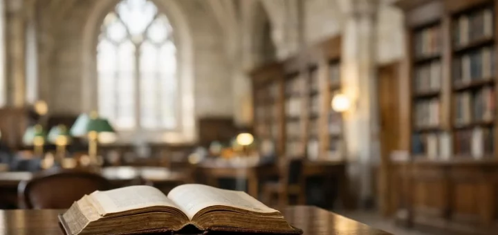 Bibliothèque d'Amiens: trésor culturel. Salle de lecture lumineuse avec livres anciens.