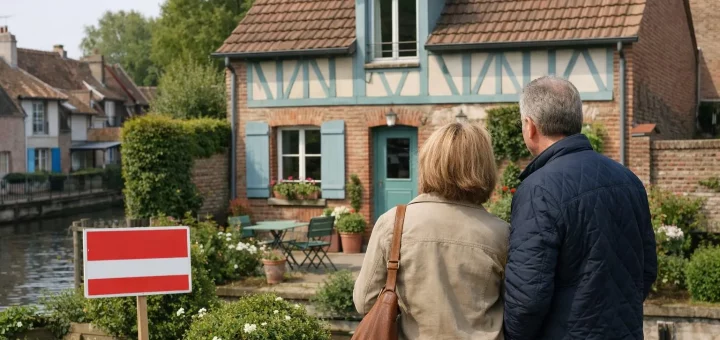 Maison à vendre à Amiens, couple visitant une propriété