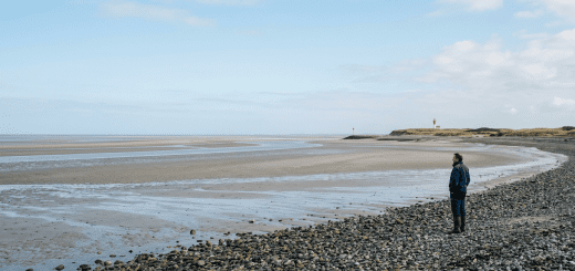 Panorama sauvage de la Pointe du Hourdel à marée basse