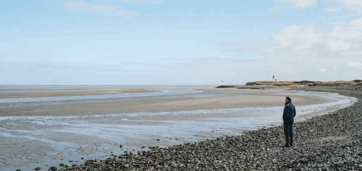 Panorama sauvage de la Pointe du Hourdel à marée basse