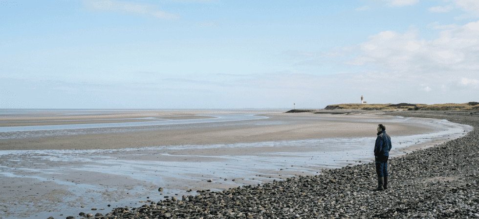 Panorama sauvage de la Pointe du Hourdel à marée basse